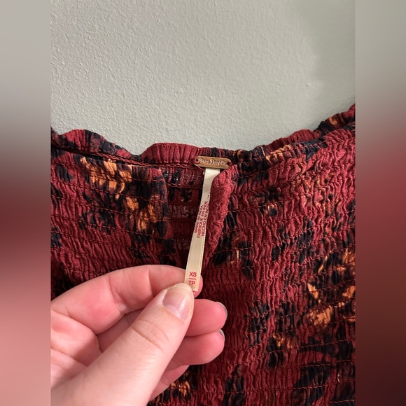 Free People Women's Jaymes Midi Dress floral full sleeve puff - Picture 4 of 8